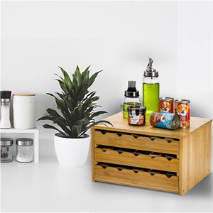 מתקן אחסון תבלינים רב תכליתי, עומד, מודרני, מבמבוק איכותי לשימוש במטבח - Product Image 6