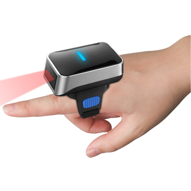 Dyscan 1D Ring Wireless Barcode Scanner Compatible With BT for Inventory, Image Reader for Tablet iPhone iPad Android IOS