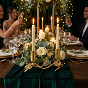 Support de bougie en métal doré en gros avec motif papillon, support décoratif en fer personnalisé OEM pour centre de table de mariage - Product Image 6