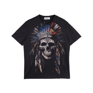T-shirt Streetwear lourd avec logo et image T-shirts en coton surdimensionné personnalisés pour hommes Impression numérique de t-shirts - Product Image 1