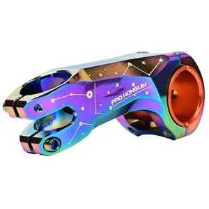 14035 31.8*90mm Rainbow Colorful 3D Forged Alloy Cycling MTB Mountain Bike Stem Bicycle Fork Stem