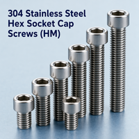 Vis à tête cylindrique hexagonale en acier inoxydable 304 M1.6 M2 M3 M4, boulons de machine pour l'électronique DIN 912