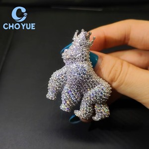 New Trend Iced Out Gorilla 925 <b>Silver</b> VVS Moissanite Men Pendant Necklace Hip Hop <b>Charm</b> Pass Diamond Test with GRA - Product Image 1