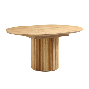 Tavolo da Pranzo Allungabile con Base a Piedistallo in Legno, Stile Nordico Moderno di Lusso, 4/6 Posti, Bestseller - Product Image 1