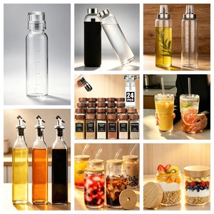 Bouteille en verre hermétique de 1 litre, carrée ou ronde, avec bouchon basculant, pour Kombucha et <span class=keywords><strong>lait</strong></span>, vente en gros, sans fuite - Product Image 5