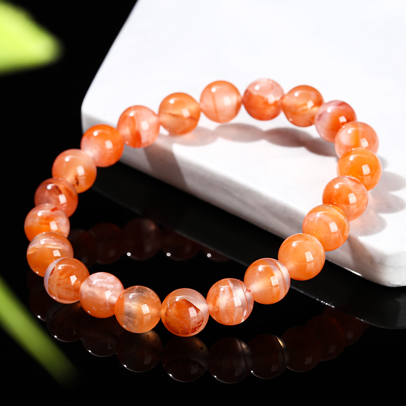 値下げ 蜜-⑰【マルベリー レピドライト】11.9～11㍉ 17.5㌢ JD GEMS 8-9mm South Red Carnelian Beaded Bracelets 3A 5A