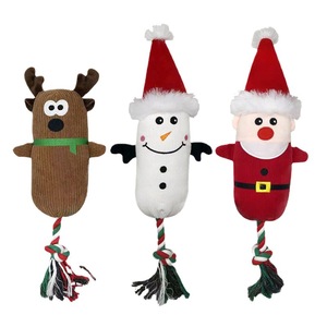 Sıcak kardan adam Santa ren geyiği noel Pet peluş diş çıkarma oyuncak Bite dayanıklı havalandırma ses yapma köpek oyuncak Pet noel oyuncak - Product Image 6
