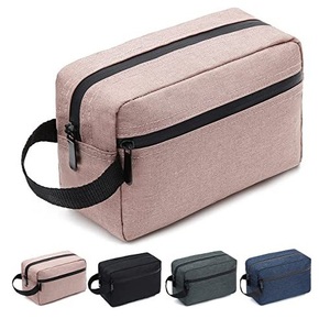 Black Waterproof High Quality Toilet Pouch <b>Wash</b> <b>Bag</b> Travel <b>Mens</b> Custom Toiletry <b>Bag</b> Toiletries Canvas Cosmetic <b>Bag</b> - Product Image 2