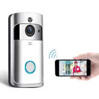 פעמון חכם Wifi אלחוטי וידאו אינטרקום דלת טבעת אבטחת 720P מצלמה פעמון דירה