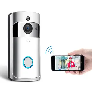 sonnette 2 façon audio Suppliers-Sonnette connectée sans fil tuya, wi-fi, interphone vidéo, sécurité 720P, caméra, pour porte d'appartement