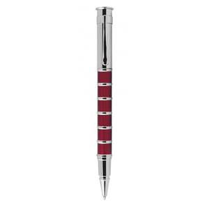 <b>Red</b> and Chrome Rollerball <b>Pen</b> with Rings - Product Image 3