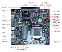 Motherboard H81 murah untuk Motherboard AIO Intel I3 I5 I7 DDR3 ITX
