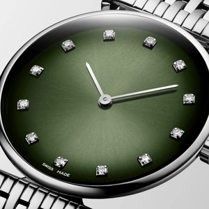 Women Quartz <b>Watch</b> Slim <b>Case</b> Diamond Markers Stainless Steel Bracelet Sapphire Crystal Dress Wristwatch Longinesing - Product Image 2