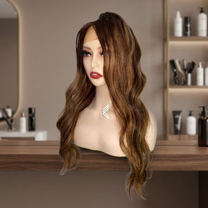 Perruques Lace Front en Cheveux Européens Vierges en Gros pour Femmes, Dentelle Transparente, Brun Clair Naturel, Ondulées et à Ondulations Profondes - Product Image 3