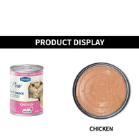 FAENBEI Cross-Border English Pet Canned Meat Paste Mousse Cat Snacks with Chicken Beef Salmon & Tuna 375g
