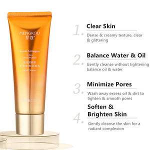 Meilleure vente crème pour la peau claire moussant nettoyant pour le visage nettoyage en profondeur des pores <span class=keywords><strong>Pro</strong></span>-Xylane collagène 110g nettoyant pour le visage - Product Image 5