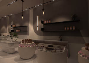 Boutique de confiserie haut de gamme Retron, design d'espace complet, comptoirs personnalisés, éclairage LED hygiénique, chocolat écologique - Product Image 3