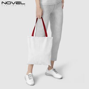 Sac à main en toile avec impression de logo personnalisé, sac de shopping réutilisable, 10 couleurs, sac à bandoulière, sac fourre-tout à sublimation - Product Image 4