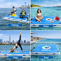 Plateforme flottante gonflable WBROBE (Matériau : Aucun) Fabriquée en [Lieu de fabrication non indiqué] pour la pêche en eau, le yoga et l'utilisation en mer