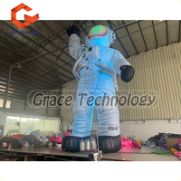 Astronaute gonflable avec modèle de planète Spaceman gonflable géant Décoration de ballon de planètes du système solaire gonflable