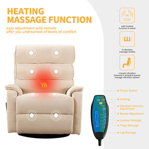 वैनबो आधुनिक इलेक्ट्रिक पावर/मैनुअल यूरोपीयन कपड़े आलसी रॉकर रिक्लियर लिविंग रूम अपार्टमेंट होटल विला मालिश के लिए सोफा - Product Image 2