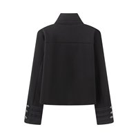 Manteau chic en laine à col montant pour femme, nouvelle collection automne 2026, style décontracté et élégant, coupe ajustée, manches longues, rétro