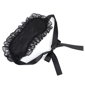 Antifaz de encaje negro ovalado, accesorios de coqueteo para mujeres, accesorios íntimos - Product Image 4