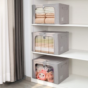 Organizadores de Ropa de Tela Proins al por Mayor, Contenedores de Almacenamiento de Lino de Gran Capacidad con Diseño de Ventana Grande - Product Image 2