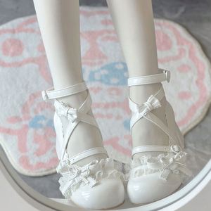 Modernas Zapatillas Mary Jane Estilo Coquette Lolita |   Zapatos de Plataforma con Lazo de Princesa |   Zapatos Planos con Punta Redonda y Tacón Grueso para Mujer, que Alargan la Pierna - Product Image 4