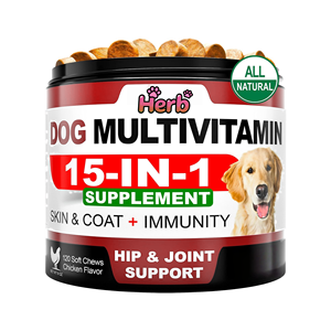 Suplementos Vitamínicos para Perros - Masticables Blandos de Rápida Absorción para el Apoyo de las Articulaciones, Movilidad, Salud Intestinal/Piel - Complejo Vitamínico y Mineral para Todos - Product Image 1