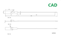 Scellés de sécurité en plastique jetables de haute qualité, 280 mm, imprimables, inviolables et autobloquants pour camions, remorques et logistique ZhuoLi L012