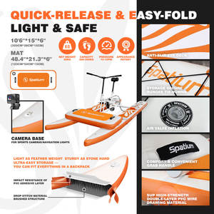 Bicicleta Acuática Inflable Spatium con Certificado CE, Resistente a Impactos, Ahorra Esfuerzo al Pedalar, para <span class=keywords><strong>Visitantes</strong></span> de Islas - Product Image 3