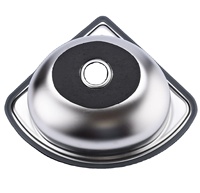 Évier d'angle ultra-compact en acier inoxydable 304 sans robinet, design moderne