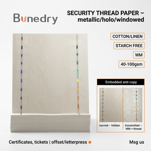 Carta di sicurezza con filo di sicurezza, filo metallico olografico con finestra e filo filigranato per la stampa di certificati, diplomi e <span class=keywords><strong>biglietti</strong></span> - Product Image 3