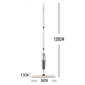 Mopa Plana de Microfibra con Mango Giratorio de Acero, Desmontable, Portátil, con Rotación de 360°, para Limpieza de Pisos, con Logotipo Personalizado al por Mayor - Product Image 2