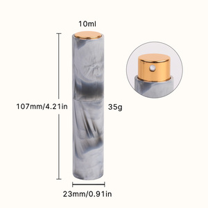 Factory Wholesale 10ml <strong>Plastic</strong> <strong>Bottle</strong> Perfume Frost Marble Pattern Twist Travel Pump Sprayer Promotional Cologne Spray - Product Image 2