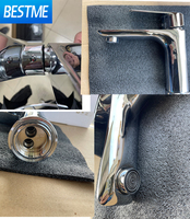 Robinet mélangeur de lavabo de salle de bain moderne de luxe avec long bec, à poser sur comptoir, en acier inoxydable 304, diverses couleurs, avec cartouche en céramique