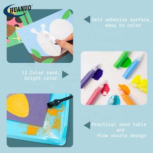 Kit de Manualidades de Papel para Niños, 12 Tarjetas de Arena de Colores para Pintar con Arena - Product Image 4