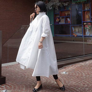 All'ingrosso 2025 primavera ed estate a maniche lunghe allentato Plus Size abito alla moda <span class=keywords><strong>bianco</strong></span> e <span class=keywords><strong>nero</strong></span> <span class=keywords><strong>vestito</strong></span> Casual irregolare - Product Image 3