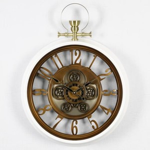 Modern Minimalist Wall <b>Clock</b> Round <b>Battery</b> Powered Quartz <b>Clock</b> Living Room Decor Metal Pendulum Design 30 Mm Thick - Product Image 1