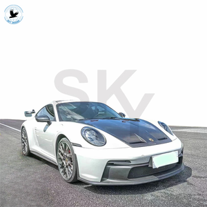 Pare-chocs avant Kit carrosserie GT3 pour <span class=keywords><strong>Porsche</strong></span> <span class=keywords><strong>911</strong></span> 992 <span class=keywords><strong>Carrera</strong></span> 4 Targa <span class=keywords><strong>4s</strong></span> <span class=keywords><strong>Turbo</strong></span> Aileron arrière en fibre de carbone Capot - Product Image 3