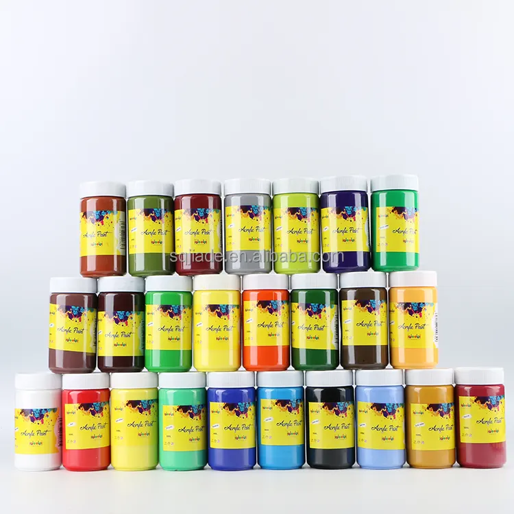Tenwin t5220 conjunto de pinturas acrílicas, novo produto, pigmento colorido para tinta, aquarela, água, 12 cores, pintura, caixa de resina oem, arte