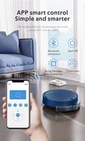 Penyedot debu Robot, pembersih vakum Robot cerdas dengan Filter HEPA fungsi basah dan debu untuk mengepel Rumah & pembersihan