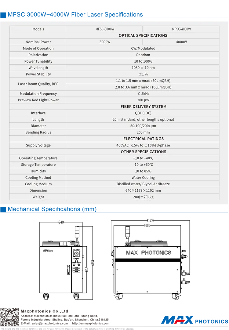 Gerador a laser, série corte único módulo 1000w ~ 6000w maxphotonics multi-módulo 8kw ~ 20kw max fonte laser para tubulação de placa de aço