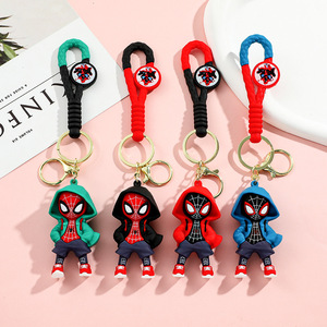 1500 Kinds Rubber 3D Anime PVC Cartoon <strong>Spidermaned</strong> Spidered Maned Keychain Silicone Key Chain <strong>Ring</strong> 1Pcs Opp Bag Package - Product Image 1