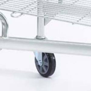 Chariot plat à main galvanisée résistante en métal d'entrepôt avec la structure de maille - Product Image 2