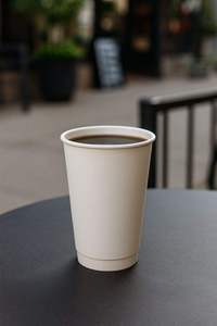 Vaso de Papel Desechable Biodegradable y Ecológico de 8oz, de Grado Alimenticio, de Pared Simple, con Impresión de Logotipo Personalizado para Uso en Frío/Caliente - Product Image 2