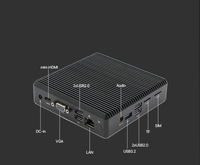 Venta caliente SSD 4G Módulo 5 USB Mini Windows Pc VGA Canal único DDR3L Mini Pc Intel Bay Trail Celeron J1800 Mini Pc Gaming