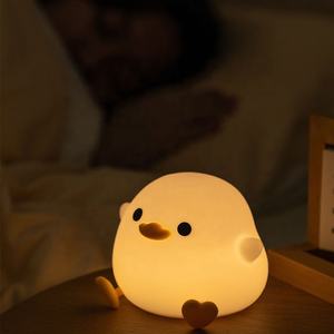 TAIKOO-Lampe de Table pour Enfant <span class=keywords><strong>Doudou</strong></span> Canard, <span class=keywords><strong>Veilleuse</strong></span> en Silicone Usb, <span class=keywords><strong>Veilleuse</strong></span> LED pour Chambre d'Enfant, Décoration de Chambre à Coucher - Product Image 6