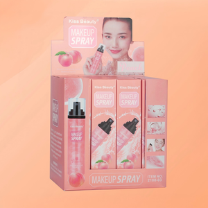 Kiss Beauty 110mL Spray Fixateur de Maquillage Scintillant Parfum Pêche avec Logo Personnalisé Marque Privée Brume Fixatrice de Maquillage - Product Image 1
